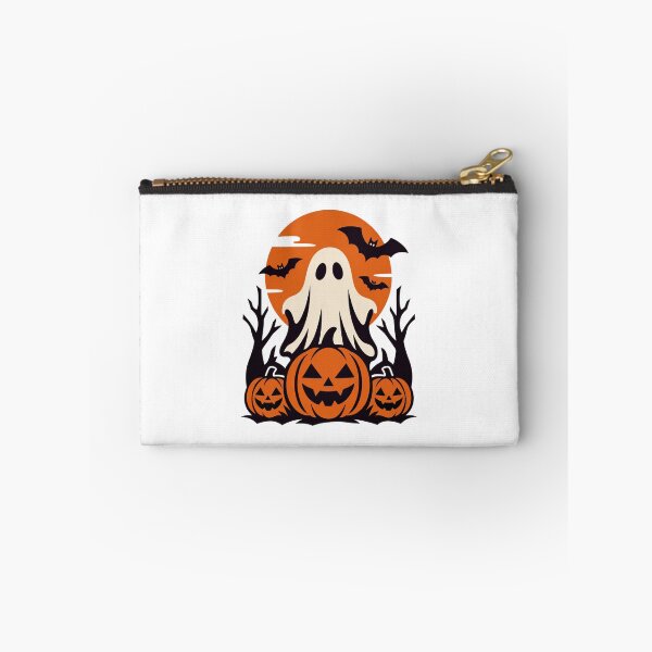 Item preview, Halloween Ghost Moon and Pumpkins designed and sold by LuveraxArt.
