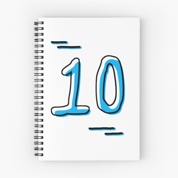 Item preview, Number 10 - Bold Blue Artistic Numeral Design designed and sold by Dyche Studio.