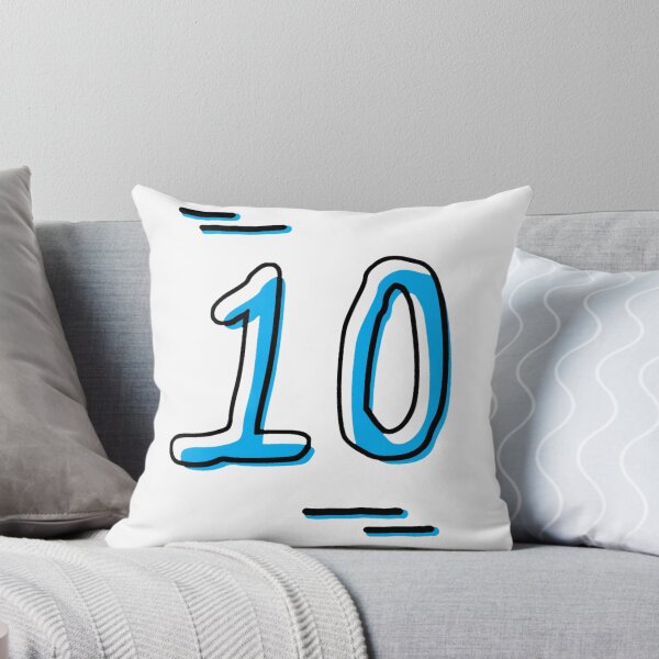 Item preview, Number 10 - Bold Blue Artistic Numeral Design designed and sold by Dyche Studio.
