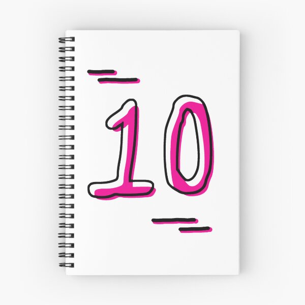 Item preview, Number 10 - Bold Pink Artistic Numeral Design designed and sold by Dyche Studio.