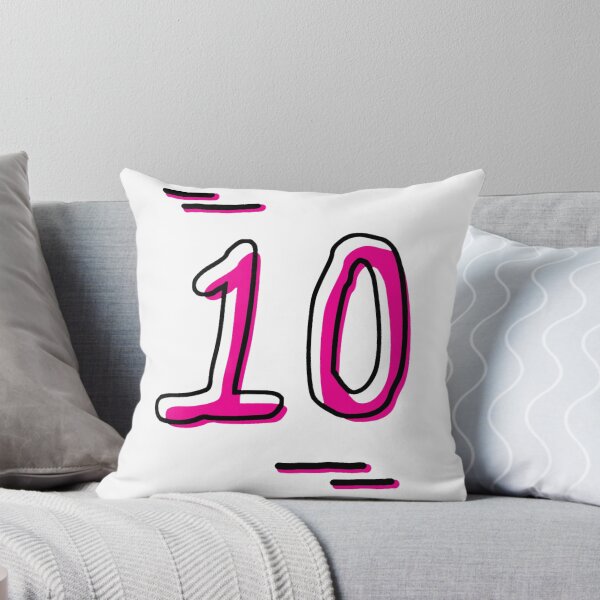 Item preview, Number 10 - Bold Pink Artistic Numeral Design designed and sold by Dyche Studio.