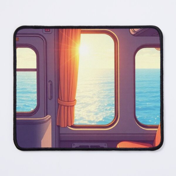 Item preview, Lofi Cozy Train by the Ocean designed and sold by Asiantrendzz.