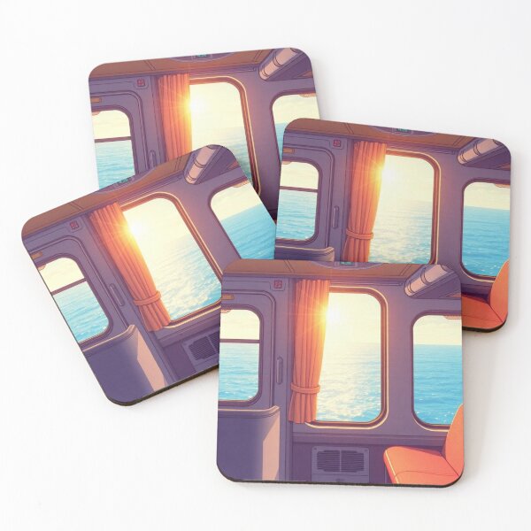 Item preview, Lofi Cozy Train by the Ocean designed and sold by Asiantrendzz.