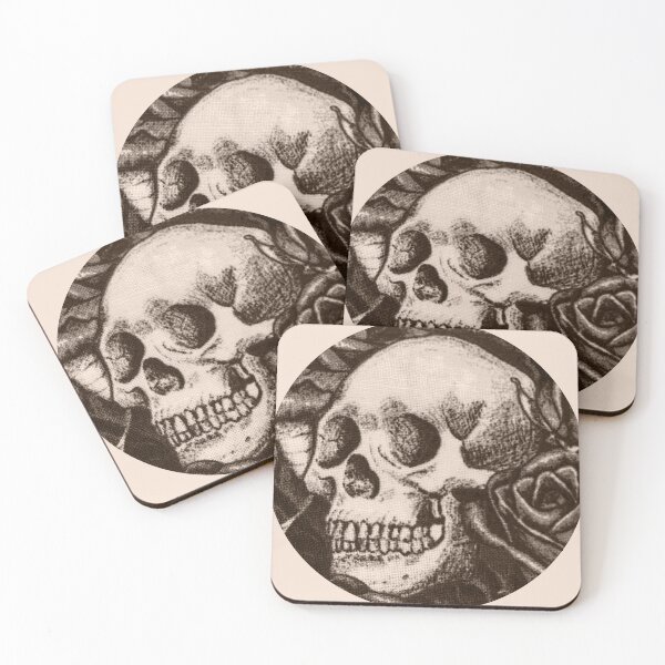 Item preview, Sepia Gothic Human Skull Illustration designed and sold by darksteel101.