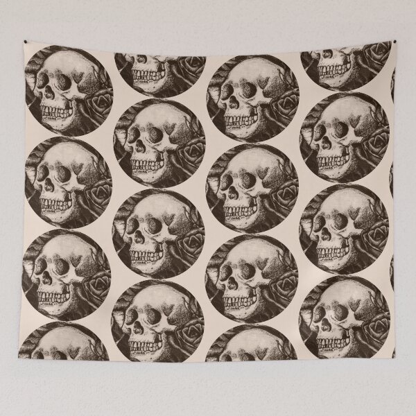 Item preview, Sepia Gothic Human Skull Illustration designed and sold by darksteel101.
