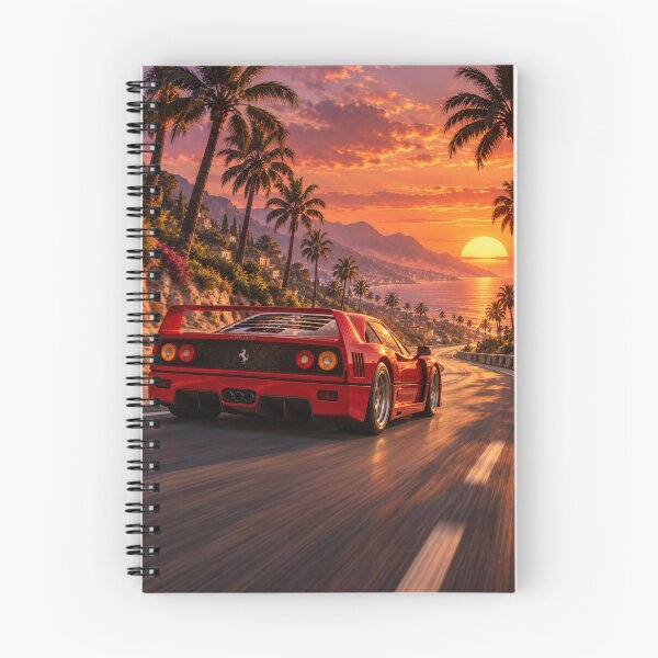 Item preview, Summer escape – Ferrari F40 at sunset designed and sold by Pixel Sakura Gallery.