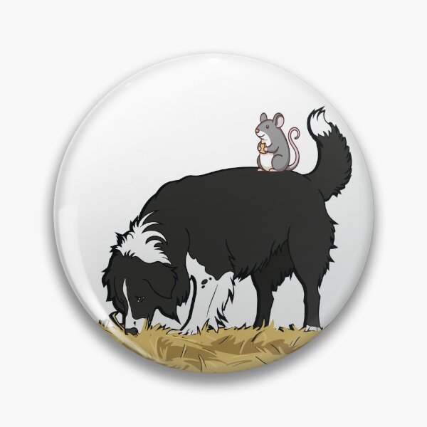Item preview, Funny Barn Hunt Dog and Rat Illustration designed and sold by Bluek9sDesign.