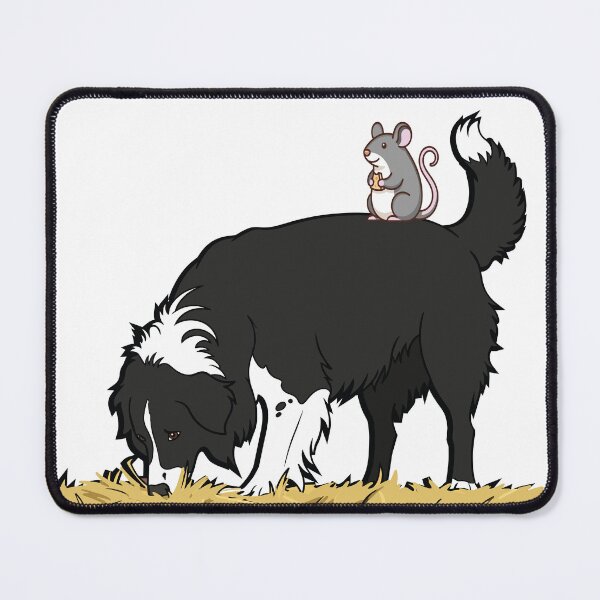 Item preview, Funny Barn Hunt Dog and Rat Illustration designed and sold by Bluek9sDesign.