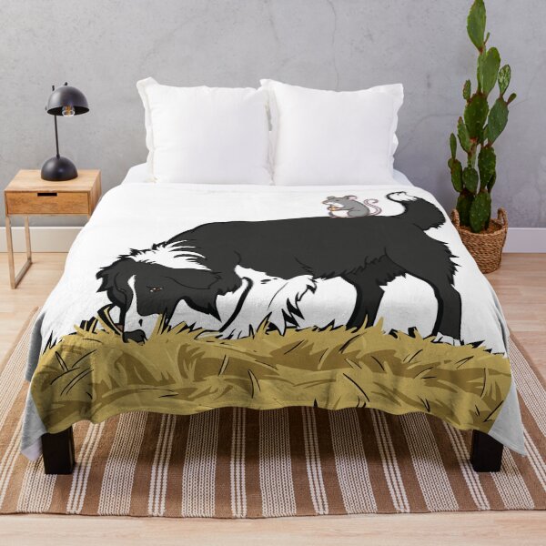 Item preview, Funny Barn Hunt Dog and Rat Illustration designed and sold by Bluek9sDesign.