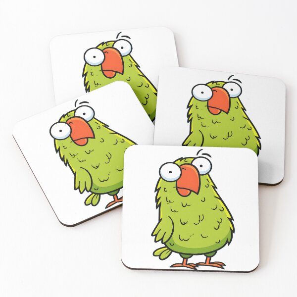 Item preview, Funny Bug-Eyed Blue Bird Cartoon Illustration designed and sold by SiralyInk.