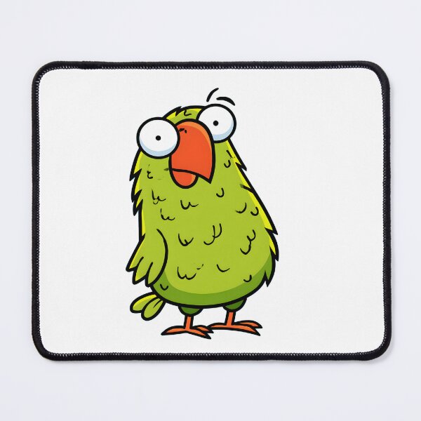 Item preview, Funny Bug-Eyed Blue Bird Cartoon Illustration designed and sold by SiralyInk.