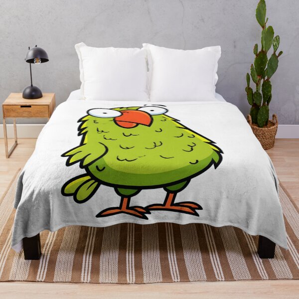 Item preview, Funny Bug-Eyed Blue Bird Cartoon Illustration designed and sold by SiralyInk.