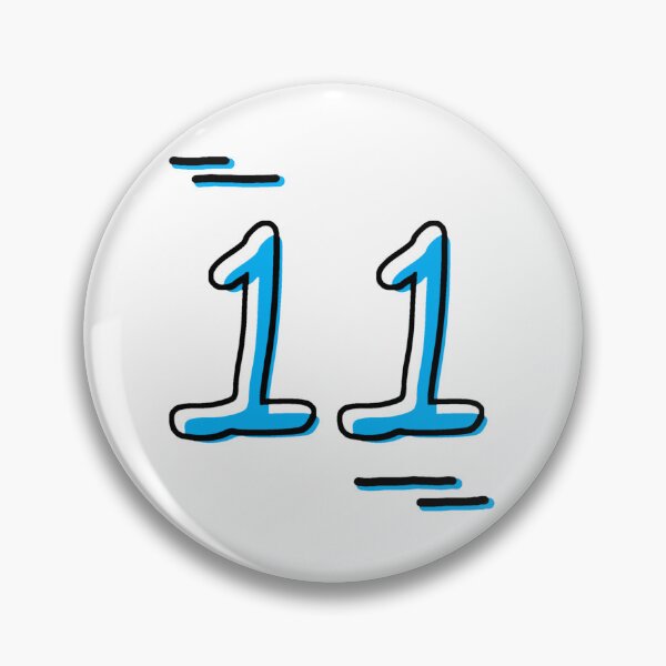 Item preview, Number 11 - Bold Blue Artistic Numeral Design designed and sold by Dyche Studio.