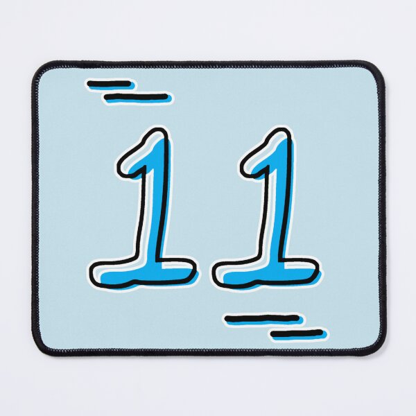 Item preview, Number 11 - Bold Blue Artistic Numeral Design designed and sold by Dyche Studio.