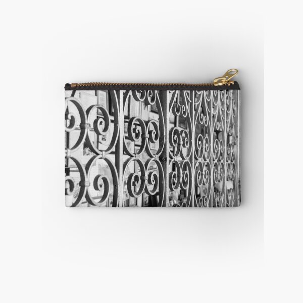 Item preview, Ornate Wrought Iron Gate With Decorative Scrollwork In Front Of Vintage Shop Display designed and sold by Nmallia.