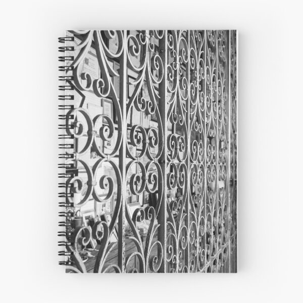 Item preview, Ornate Wrought Iron Gate With Decorative Scrollwork In Front Of Vintage Shop Display designed and sold by Nmallia.