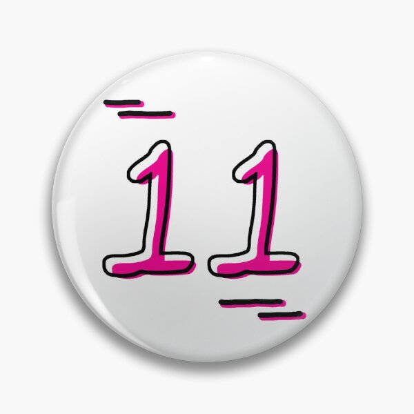 Item preview, Number 11 - Bold Pink Artistic Numeral Design designed and sold by Dyche Studio.