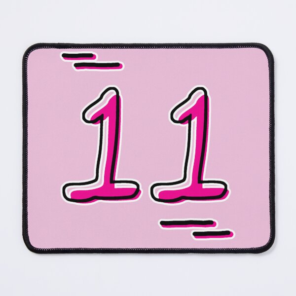 Item preview, Number 11 - Bold Pink Artistic Numeral Design designed and sold by Dyche Studio.