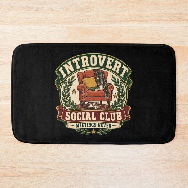 Item preview, Cozy Introvert Club Badge designed and sold by Side Quest Co..