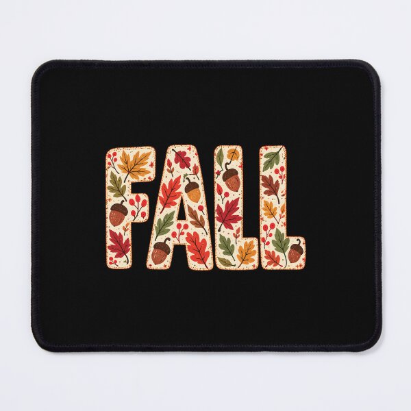 Item preview, Fall Autumn Leaves Acorn Patchwork Typography Design designed and sold by MAPDDesigns.