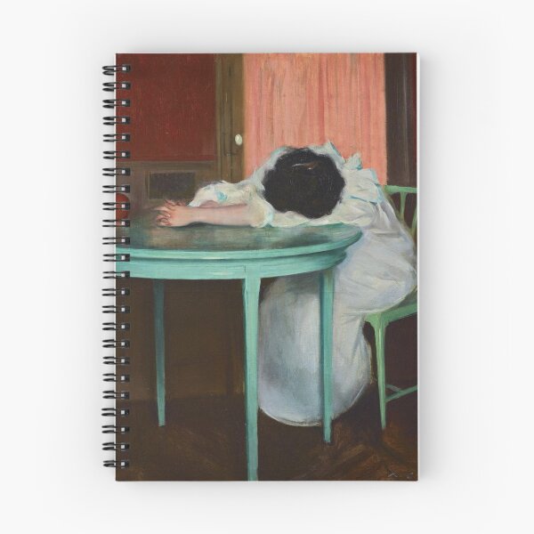 Item preview, Vintage Woman Wall Art, Woman at a Table Painting, Ramon Casas Art Nouveau Decor designed and sold by RickE.