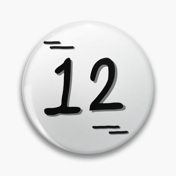 Item preview, Number 12 - Bold Black Artistic Numeral Design designed and sold by Dyche Studio.