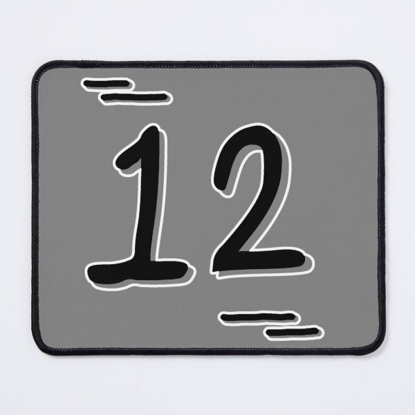 Item preview, Number 12 - Bold Black Artistic Numeral Design designed and sold by Dyche Studio.