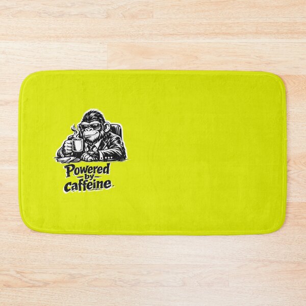 Item preview, Powered by Caffeine Monkey Coffee Lover Funny Office Humor Design designed and sold by Cabrasco.