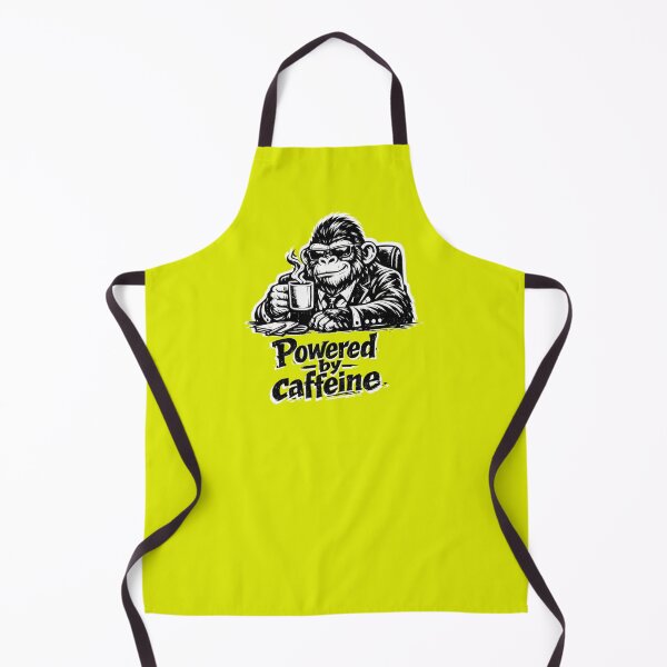 Item preview, Powered by Caffeine Monkey Coffee Lover Funny Office Humor Design designed and sold by Cabrasco.