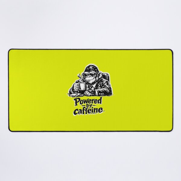Item preview, Powered by Caffeine Monkey Coffee Lover Funny Office Humor Design designed and sold by Cabrasco.