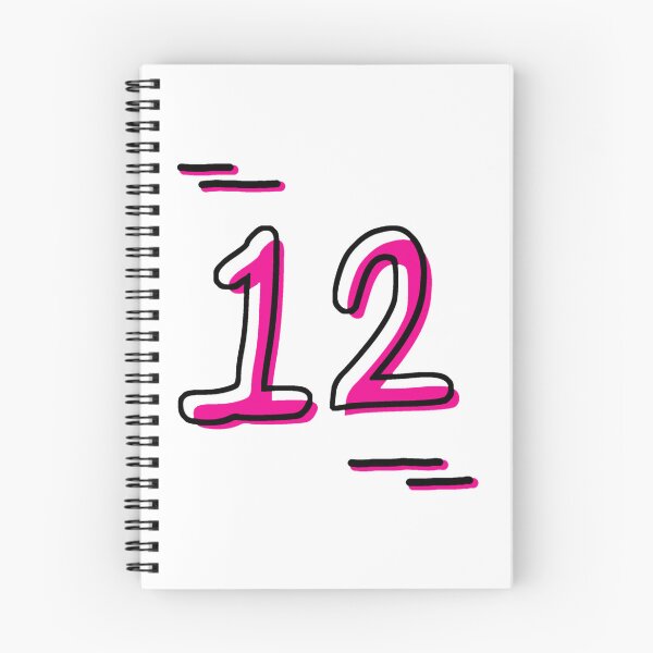 Item preview, Number 12 - Bold Pink Artistic Numeral Design designed and sold by Dyche Studio.