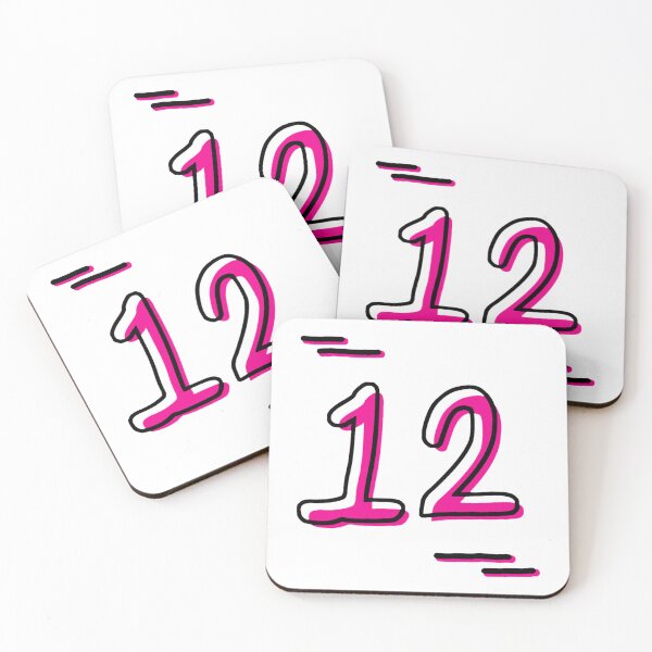 Artikelvorschau, Nummer 12 – Künstlerisches Zifferndesign in kräftigem Pink entworfen und verkauft von Dyche Studio.