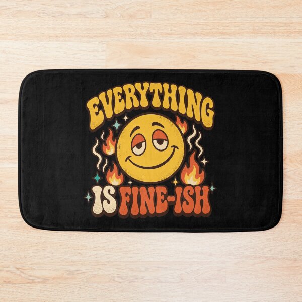 Item preview, Everything Is Fine-ish Retro Smiley designed and sold by Side Quest Co..