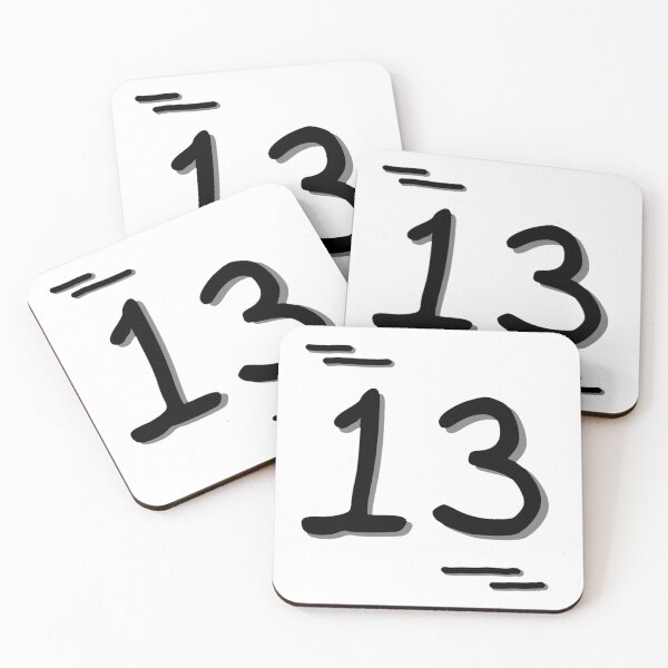 Item preview, Number 13 - Bold Black Artistic Numeral Design designed and sold by Dyche Studio.