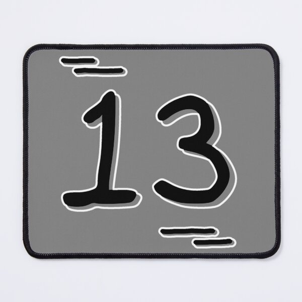 Item preview, Number 13 - Bold Black Artistic Numeral Design designed and sold by Dyche Studio.