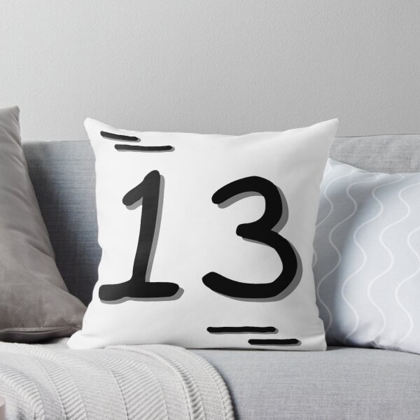 Artikelvorschau, Nummer 13 – Fettgedrucktes, schwarzes, künstlerisches Zifferndesign entworfen und verkauft von Dyche Studio.
