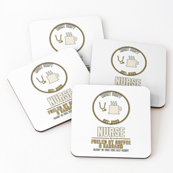 Item preview, Night Shift Nurse Coffee Sarcasm Vintage designed and sold by PeaksAndPrints.