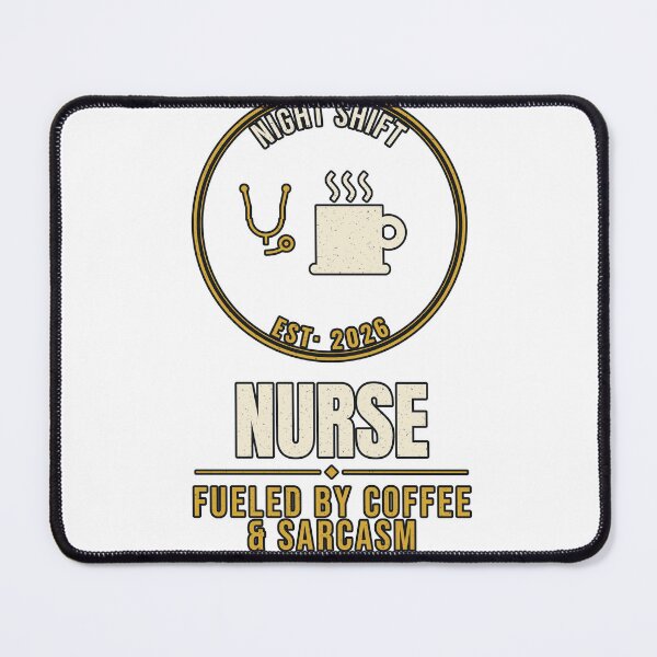 Item preview, Night Shift Nurse Coffee Sarcasm Vintage designed and sold by PeaksAndPrints.