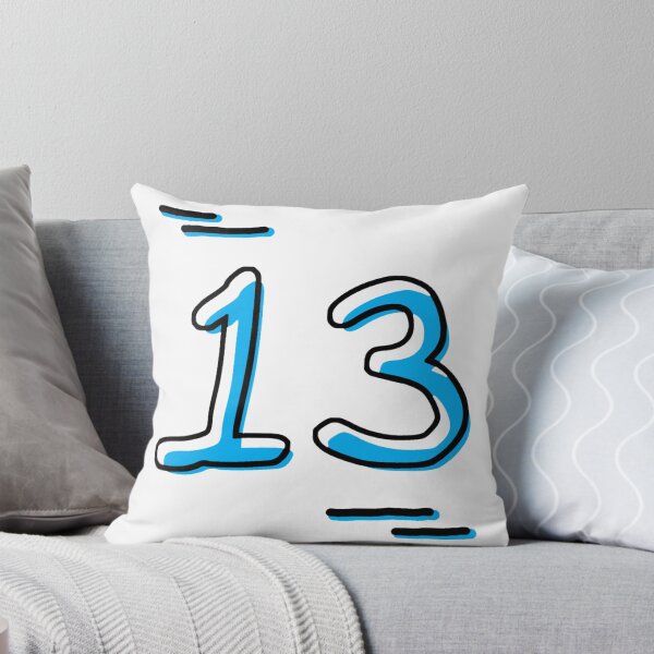 Artikelvorschau, Nummer 13 – Kräftig blaues künstlerisches Zifferndesign entworfen und verkauft von Dyche Studio.