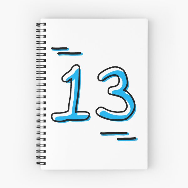 Artikelvorschau, Nummer 13 – Kräftig blaues künstlerisches Zifferndesign entworfen und verkauft von Dyche Studio.