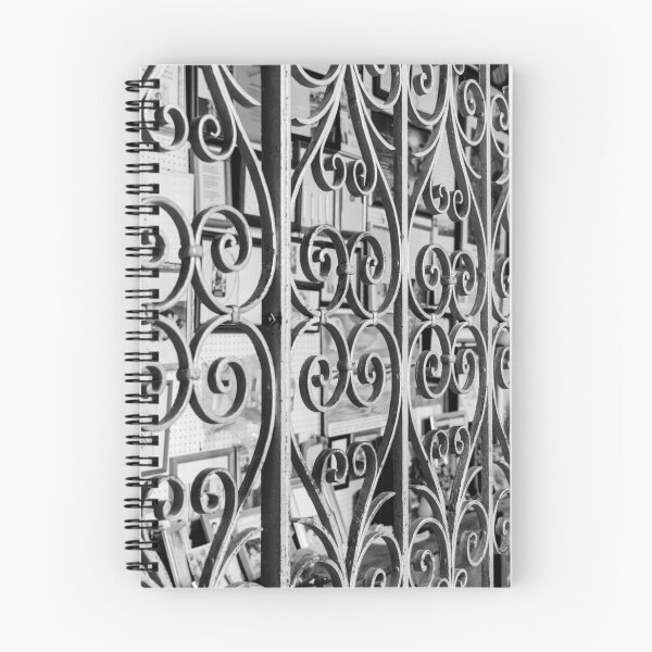 Item preview, Ornate Wrought Iron Gate With Decorative Scrollwork In Front Of Vintage Shop Display designed and sold by Nmallia.