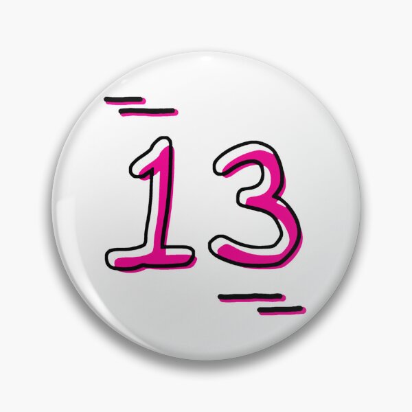 Artikelvorschau, Nummer 13 – Künstlerisches Zifferndesign in kräftigem Pink entworfen und verkauft von Dyche Studio.