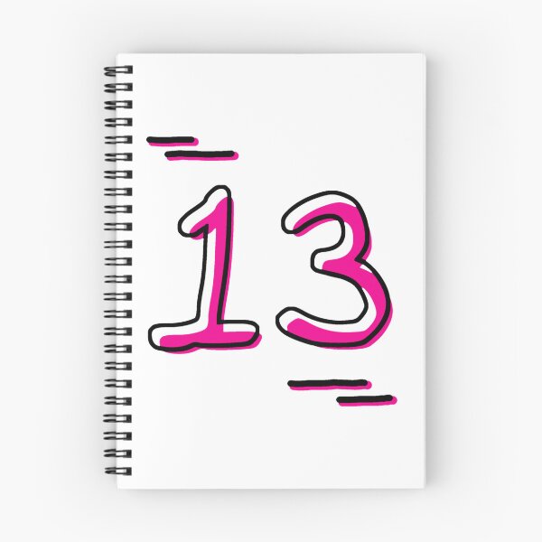 Item preview, Number 13 - Bold Pink Artistic Numeral Design designed and sold by Dyche Studio.