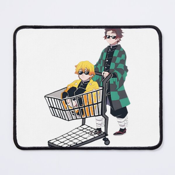 Item preview, Tanjiro and Zenitsu Shopping Adventure in a Supermarket Illustration designed and sold by Dodybeatz.