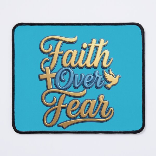 Item preview, Faith Over Fear Retro Christian Design - Cross and Dove designed and sold by Heart Hope Shop.