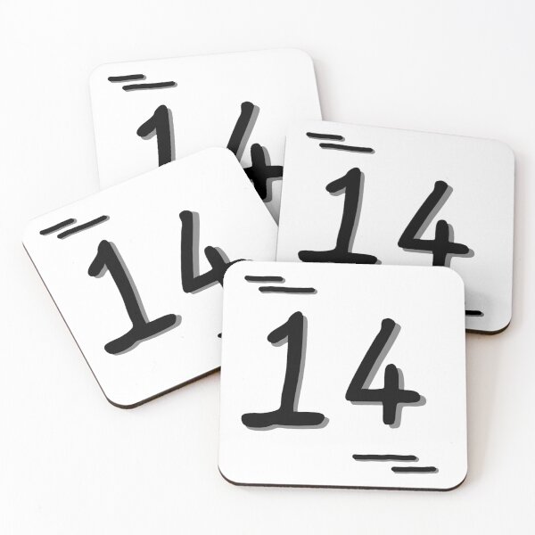 Item preview, Number 14 - Bold Black Artistic Numeral Design designed and sold by Dyche Studio.