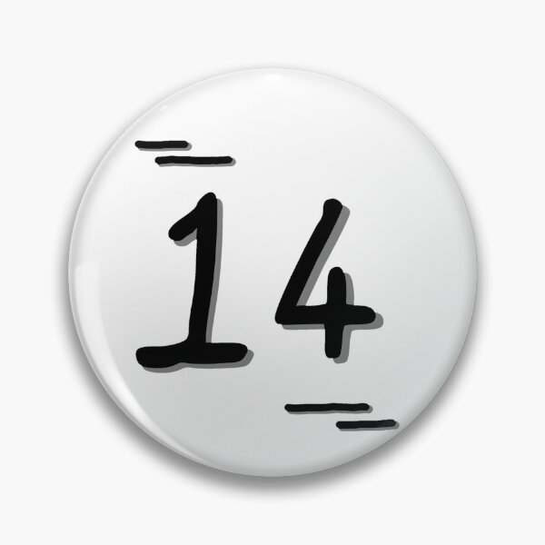 Item preview, Number 14 - Bold Black Artistic Numeral Design designed and sold by Dyche Studio.