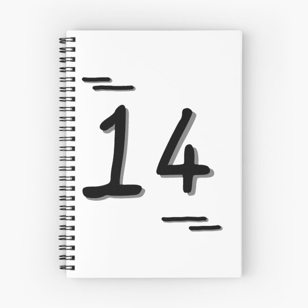 Item preview, Number 14 - Bold Black Artistic Numeral Design designed and sold by Dyche Studio.