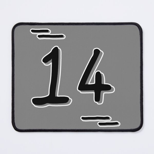 Item preview, Number 14 - Bold Black Artistic Numeral Design designed and sold by Dyche Studio.