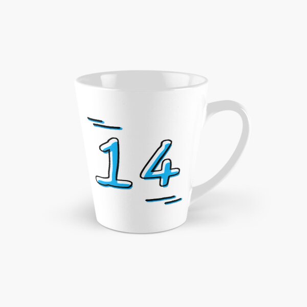 Item preview, Number 14 - Bold Blue Artistic Numeral Design designed and sold by Dyche Studio.